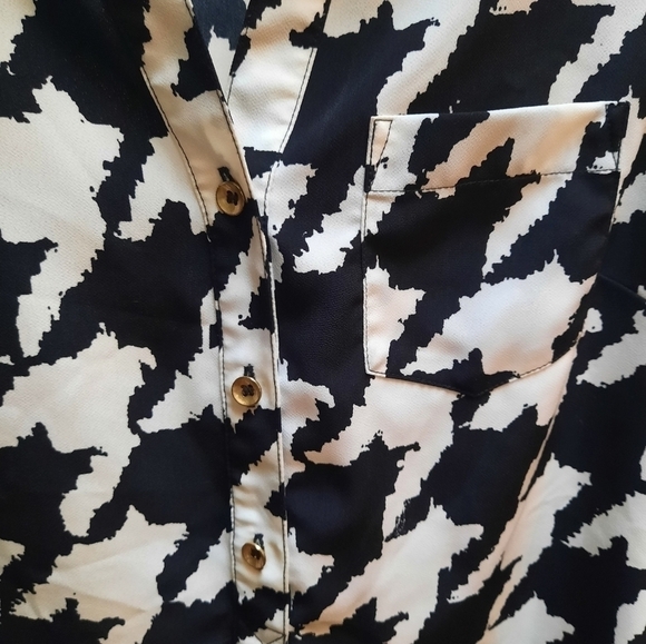 The Limited Black & White Dress Houndstooth Tunic Size Small Petite - Picture 5 of 10